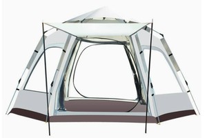 Tente de camping hexagonale portable et pliable, entièrement automatique, résistante aux intempéries, équipement de camping en plein air, épaissie et imperméable - Product Image 4