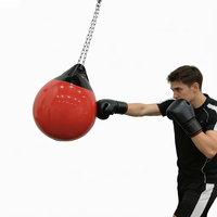 Sacs de frappe lourds pour la boxe, sacs de frappe à eau en cuir 20 kg, réglables en hauteur pour enfants et jeunes, rotation à 360 degrés