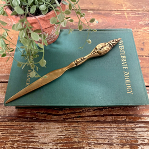 <b>Brass</b> <b>Letter</b> Opener with Sleek and Simple Ornate Design – A Practical Tool for <b>Letters</b>, Bills, and Packages - Product Image 1