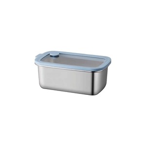 Stainless Steel Food Storage Container Rectangle <b>Clip</b> On Lid Freezer Safe Kitchen Lunch Box Bento Box Home Dining Container - Product Image 5
