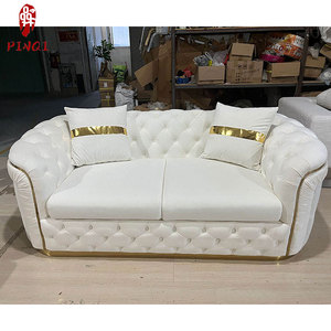 Vente en gros de canapé confortable blanc de haute qualité canapé de salon de <span class=keywords><strong>loisirs</strong></span> style moderne 2 3 places ensemble de meuble canapé capitonné pour salon - Product Image 2
