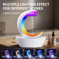 Humidificador de Aroma con Gotas de Agua Antigravedad, Altavoz Bluetooth, Reloj Digital, Difusor de Aceites Esenciales para el Hogar/Oficina