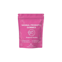 Vente en gros de gommes aux fruits probiotiques personnalisées avec logo pour femmes, formule naturelle de microbes, 60 pièces, complément alimentaire quotidien pour adultes