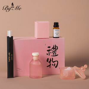 Coffret Cadeau Rose Personnalisé pour la Saint-Valentin : Diffuseur d'Huiles Essentielles en Pierre de Cristal et Ensemble Diffuseur à Bâtonnets – Vente en Gros - Product Image 2