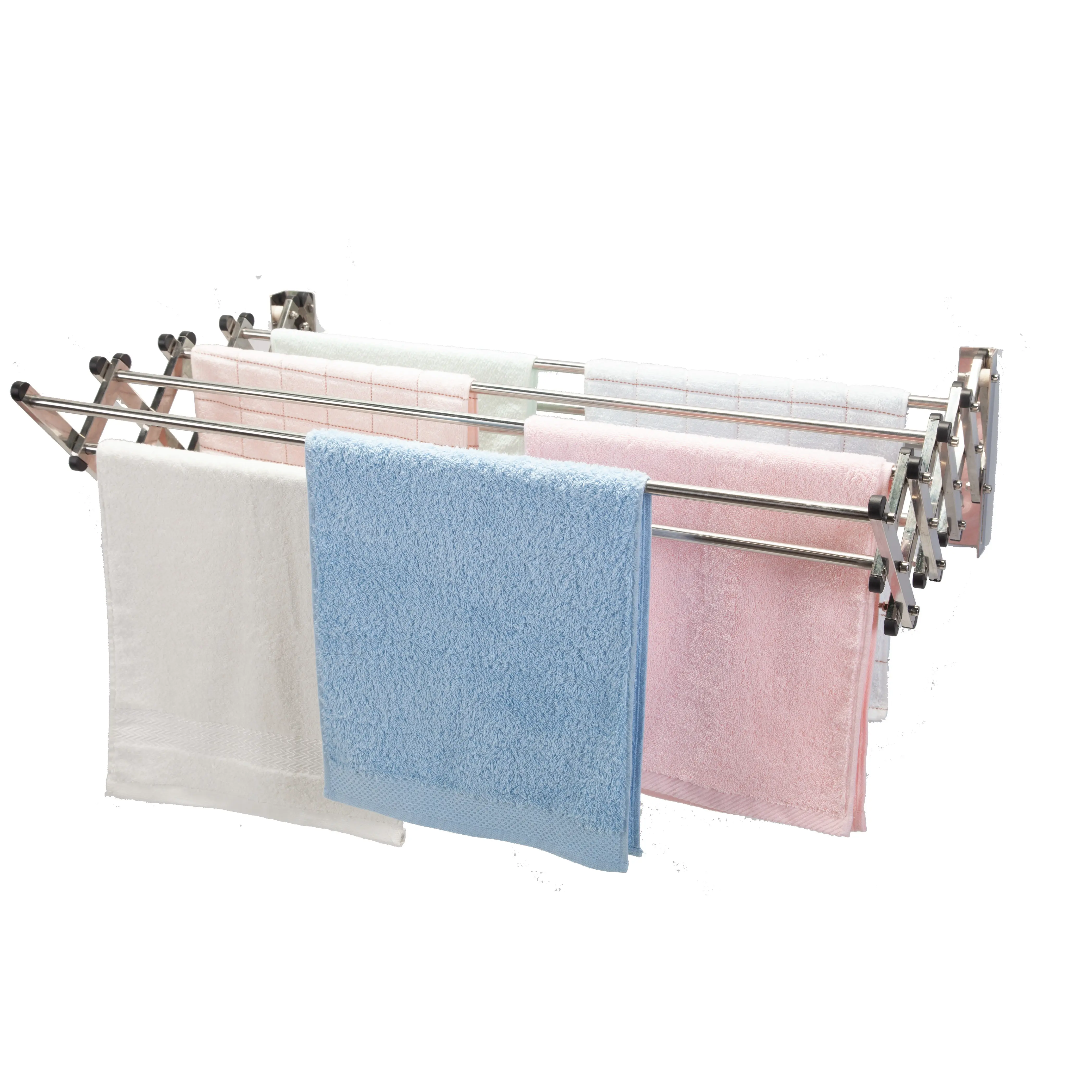 Wholesale High Quality foldable wall Mounted towel rack Bathroom Stainless steel towel hanger