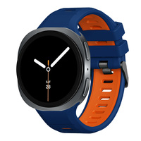 Correa Deportiva Compatible con el Samsung Galaxy Watch 8 Classic. Diseño de Dos Colores a Rayas, Transpirable, con Liberación Rápida.