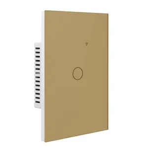 Factory direct selling USW8811C 118 type low voltage gold color tuya smart life switch for hotel household