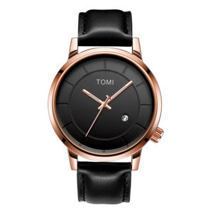 <span class=keywords><strong>Montre</strong></span>-bracelet à quartz pour homme TOMI T101, design simple et élégant, cadran rond, bracelet en cuir, usage quotidien, vente en gros - Product Image 1