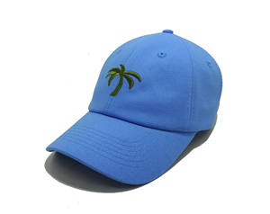 Casquette de baseball déstructurée en coton lavé avec broderie personnalisée palmier, style tropicale et vacances, pour homme, vente en gros - Product Image 2