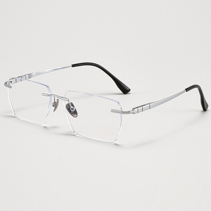 69047 montatura senza montatura Super leggera da uomo in puro titanio per occhiali ottici all'ingrosso della fabbrica di alta qualità - Product Image 4