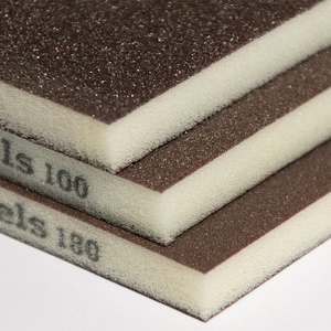 Bloc de ponçage à dos souple 125x90x25mm, éponge de polissage angulaire, blocs abrasifs pour Surface en plâtre et bois - Product Image 2
