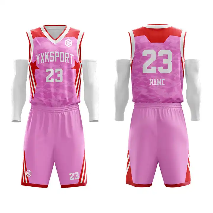 Source custom design team basketball uniform Pink women basketball jersey  on m.
