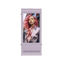 Affichage numérique LCD extérieur 32 pouces, système d'exploitation Android Windows, étanche, support au sol, tactile, double face, publicité pour les magasins de mode
