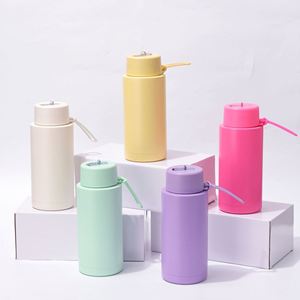 Wholesale 1000ml Stainless Steel Vacuum Insulated <b>Cup</b> Office Water Bottle Portable Outdoor <b>Straw</b> Mug Business Gift <b>Cup</b> - Product Image 1
