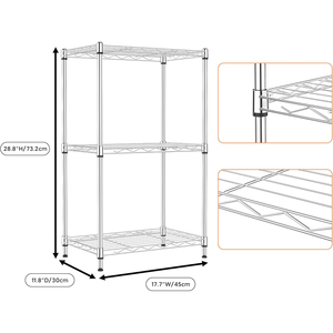 MZG Fast Shipping Small Space 3 Tiers Metal Kitchen Bedroom Storage Rack <b>Shelves</b> <b>Wire</b> <b>Wire</b> Shelving Unit - Product Image 3