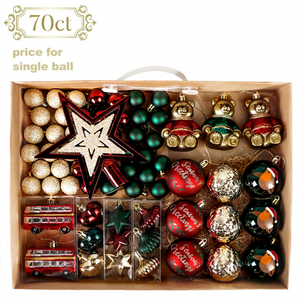 EAGLEGIFTS Adornos Navideños de Plástico Ecológico con Diseño Nórdico de Gran Bretaña, Francia, Alemania y República Checa, 70 Piezas - Product Image 1