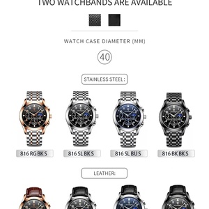 POEDAGAR Men <b>Watches</b> Time Chronograph 2022 Fashion New Wristwatch Waterproof Luminous Quartz <b>Watches</b> - Product Image 5