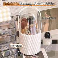 Support rotatif à 360° pour pinceaux de maquillage, organiseur de maquillage de bureau, boîte de rangement cosmétique, support pour rouges à lèvres et crayons à sourcils, conteneur à bijoux