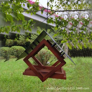 Factory Wholesale <strong>Bird</strong> <strong>Feeder</strong> Eco-Friendly Outdoor Hanging Metal Design Waterproof Wood Material For Food Feeding - Product Image 3