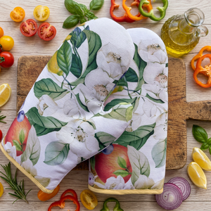 Manoplas de horno estampadas de algodón de Chef de alta calidad, guantes resistentes al calor más vendidos para parrilla y utensilios para hornear, suministro directo de fábrica - Product Image 1