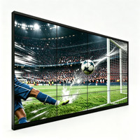 Écran vidéo LCD 55 pouces en promotion, mur d'images 2K, écran publicitaire à cadre ultra-fin 0,88 mm, haute définition pour salle de réunion