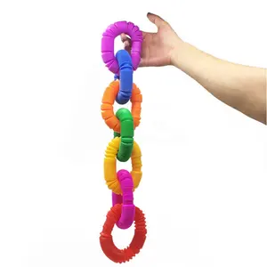 Cadeau pas cher 21*2.9CM Stress et soulagement de l'anxiété tuyau outils sensoriels enfants apprenant bunmo pop tubes jouets sensoriels Fidget Pop Tube jouets