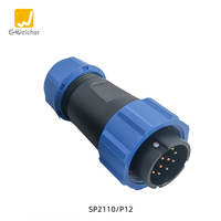 Connecteur SP21 étanche à montage sur panneau IP68, connexion rapide par enfichage, pour câblage automobile, 2 à 12 broches