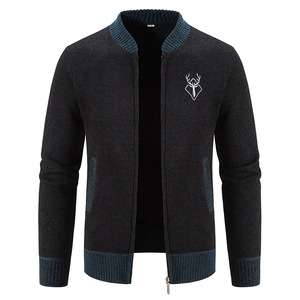 2025 Op Maat Gemaakt Kasjmier Vest Heren Slanke Fit Fleece Gevoerde Katoenen Gebreid Mannenjack Kersttrui - Product Image 5