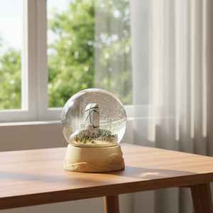 Globo di Neve Personalizzato 80mm con Monumenti Architettonici del Medio Oriente, Decorazione per la Casa con Musica, Souvenir Natalizio - Product Image 2