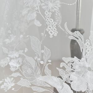 גדול גודל 3D פרח רקמת כלה תחרה בד על קוטור שמלה - Product Image 2