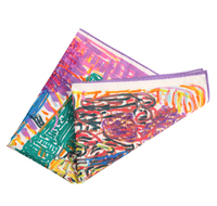 Foulard en soie pour dames de luxe avec logo personnalisé 60*80cm vente en gros foulards en soie 30% 70% coton imprimés à la mode pour femmes