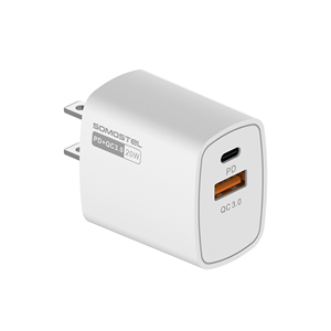 Port USB Somostel <span class=keywords><strong>PD</strong></span> 20W chargeur mural de téléphone portable <span class=keywords><strong>Q</strong></span>.C3.0 charge rapide prise américaine ABS mat chargeurs de voyage adaptateur blanc - Product Image 3