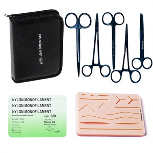 Kit de pratique de suture avec coussin de suture, kit de dissection, instruments chirurgicaux et médicaux - Product Image 1