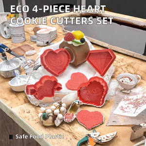<span class=keywords><strong>Emporte</strong></span>-pièces Cœur Saint-<span class=keywords><strong>Valentin</strong></span>, Moule à Pression en Forme de Rose et de Diamant, Outils de Décoration de Gâteaux en Fondant DIY - Product Image 2