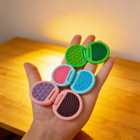 Jouet sensoriel texturé AHDH en pierre anti-stress, jouet à faire tourner en silicone à rotation infinie