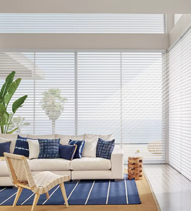 Lujo maravilloso Triple Shangri La persianas cortinas sombra transparente para el hogar Oficina - Product Image 4