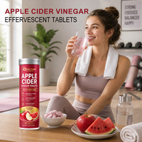 Comprimés de Vinaigre de Cidre de Pomme Naturel Sans Sucre Saveur Pastèque Effervescentes pour Adultes Bien-être Quotidien Marque Privée OEM ODM