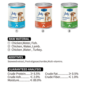 बिल्ली और कुत्ते सामान्य बड़े मांस कण 400 ग्राम गीला भोजन डिब्बाबंद भोजन मछली, भेड़, टर्की बहु-स्वाद पौष्टिक पालतू भोजन - Product Image 3