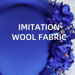 Béret en feutre de laine avec appliques pour femme, style rétro britannique, pour hôtesse de l'air, chapeau d'étiquette - Product Image 3