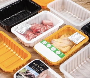 Niêm phong PP Pet nhựa dùng một lần thực phẩm khay <span class=keywords><strong>container</strong></span> vỉ bao bì trái cây thịt rau thịt lợn bít tết đậu hũ mì Cookie - Product Image 1