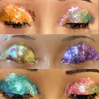 Vente en gros de paillettes opales multichromes iridescentes irrégulières pour ongles, pigments inorganiques en borosilicate effet aurore caméléon pour cuir