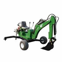 Mini-pelle tractable 9 CV pour usage agricole et domestique, avec système hydraulique robuste, machine de terrassement mobile