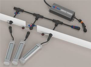 AOHUAカスタマイズされた屋外ロードライトプロジェクトケーブルレイアウト防水オスコネクタパネルマウントメスプラグTコネクタIP68 - Product Image 6