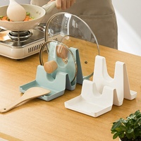Support de couvercles de casseroles blanc, organisateur de comptoir de cuisine, porte-ustensiles, sans installation