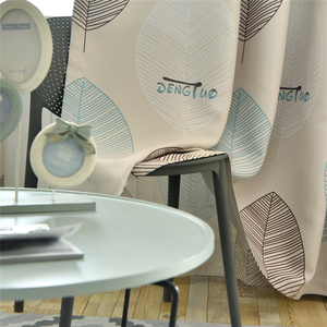 Moderno Semplicità di Spessore Maple Leaf Stampa Stile Salotto di Casa di Protezione Del <span class=keywords><strong>Sole</strong></span> di Fantasia Custom Ganci <span class=keywords><strong>Tende</strong></span> Della Finestra// - Product Image 5