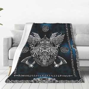 Norse Mythology Flannel Blanket <b>Throw</b> Blanket Nap Blanket Fade Resistant Lightweight <b>for</b> Travel Camping Custom Print Wholesale - Product Image 2