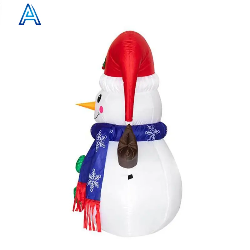 Énorme grand grand OEM personnaliser modèle de poupée de dessin animé de personnage de bonhomme de neige gonflable pour le modèle de célébration de Noël