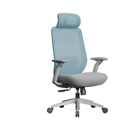 Chaise de bureau ergonomique moderne à dossier haut en maille avec appui-tête réglable, chaise de direction pivotante avec soutien lombaire et accoudoirs 3D