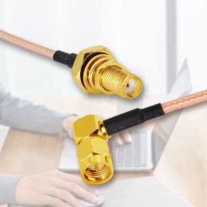 RF JUMPER pigtail RG316 SMA ตัวผู้ไปยังกันน้ำ SMA น็อตตัวเมียตัวเมียขั้วต่อสายโคแอ็กเชียลสูญหายต่ำ12นิ้ว30ซม. - Product Image 1