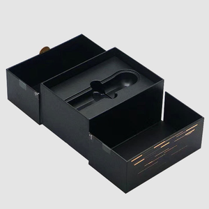 High End Double Door Open Black <b>Magnetic</b> Closure Gift Face Cream Cosmetic Paper <b>Boxes</b> with Insert - Product Image 2